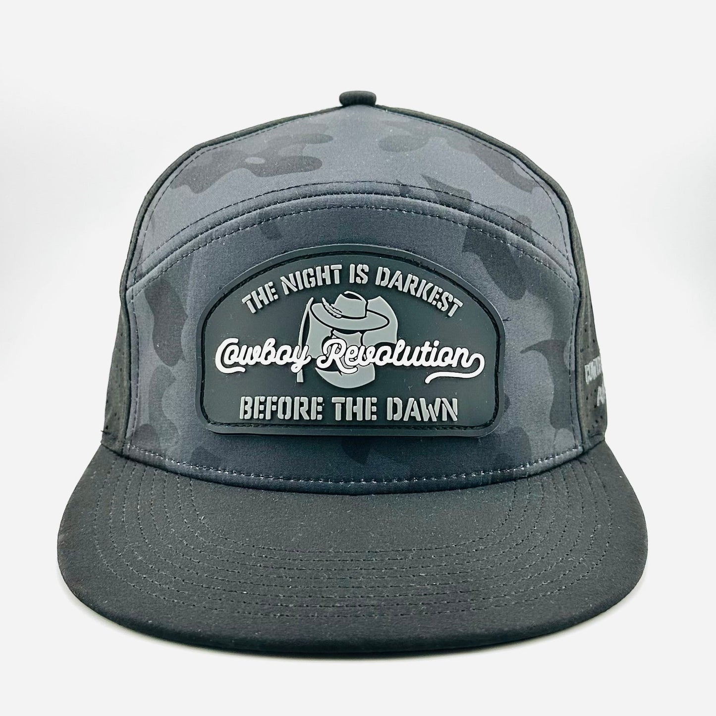 “Before The Dawn” - Cowboy Revolution Dark Camo/Black 6-panel Flatbill Hat