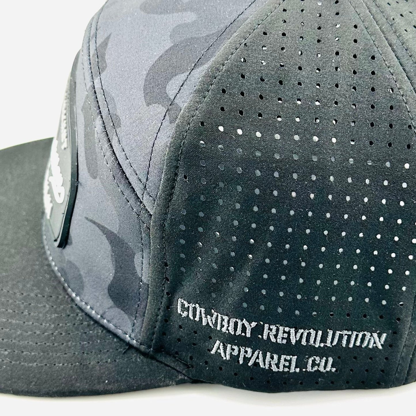 “Before The Dawn” - Cowboy Revolution Dark Camo/Black 6-panel Flatbill Hat