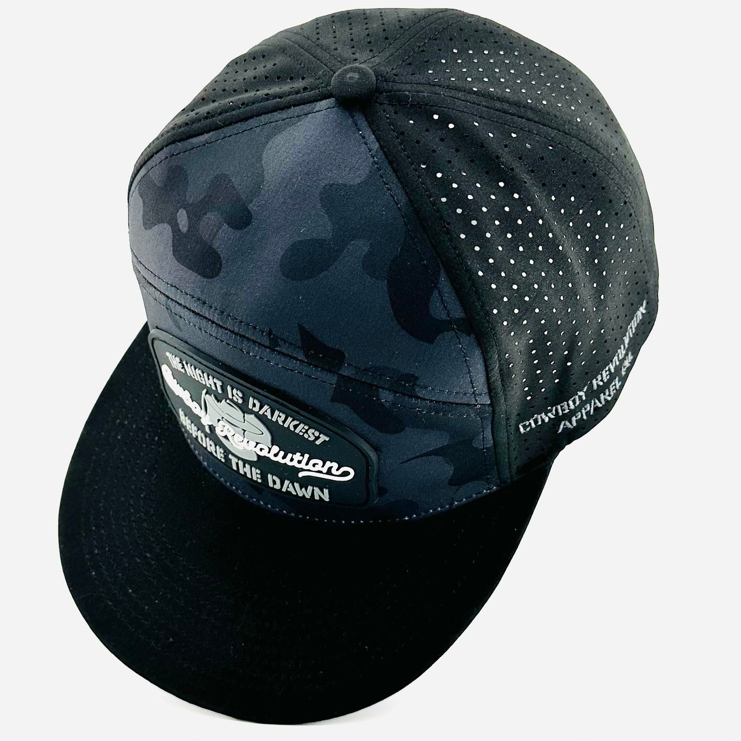 “Before The Dawn” - Cowboy Revolution Dark Camo/Black 6-panel Flatbill Hat