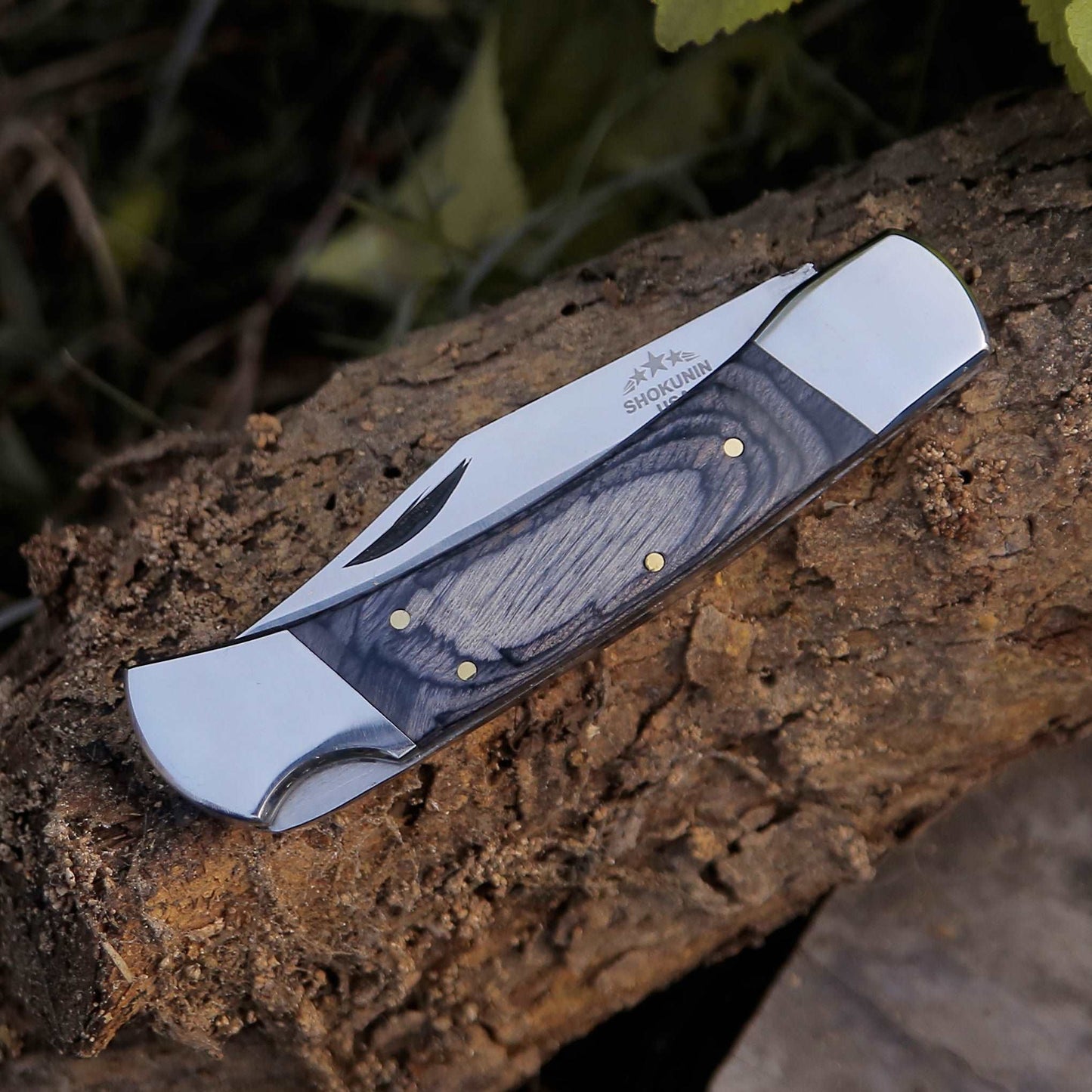 Buck Pocket Knife with Diamond Wood Handle