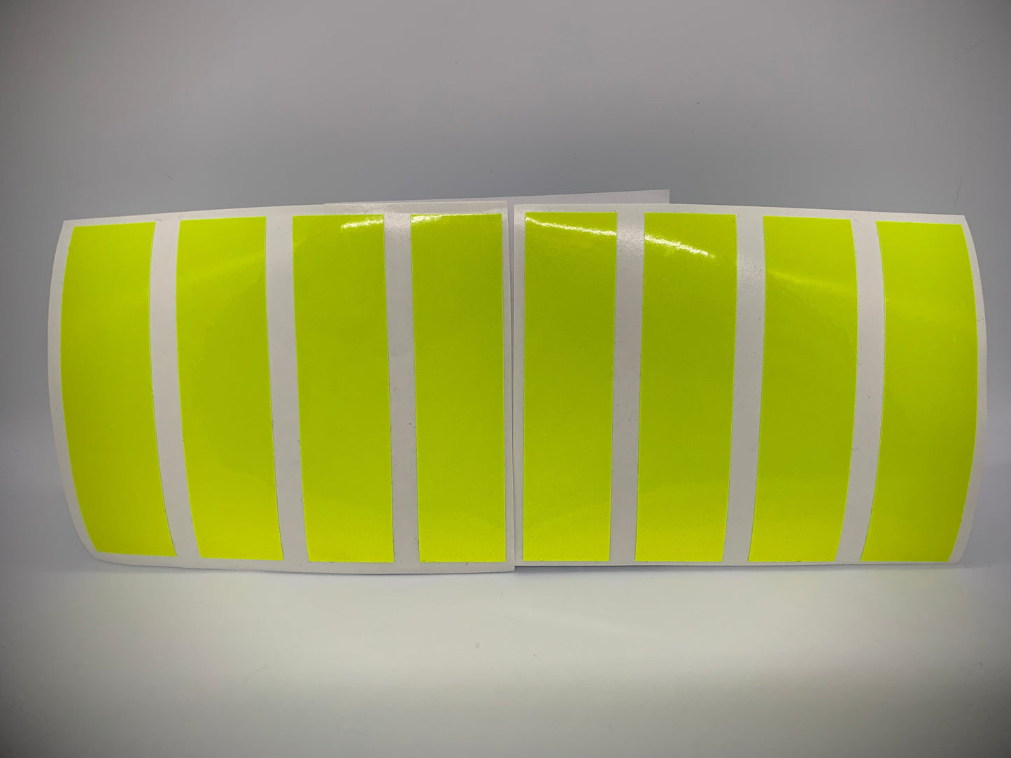 RETRO FLUORESCENT YELLOW REFLECTIVE HELMET BAR 8 PACK