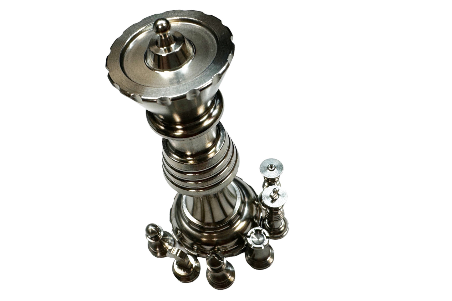 Titanium Chess Pieces ( Worlds Smallest ) by Maratac® - Build-A-Set