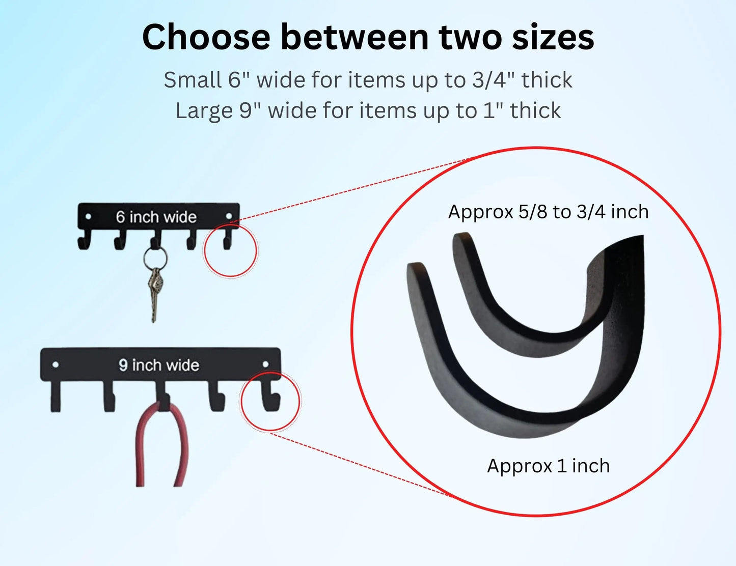 Motorcycle #03 Touring Style Key Rack with 5 Hooks