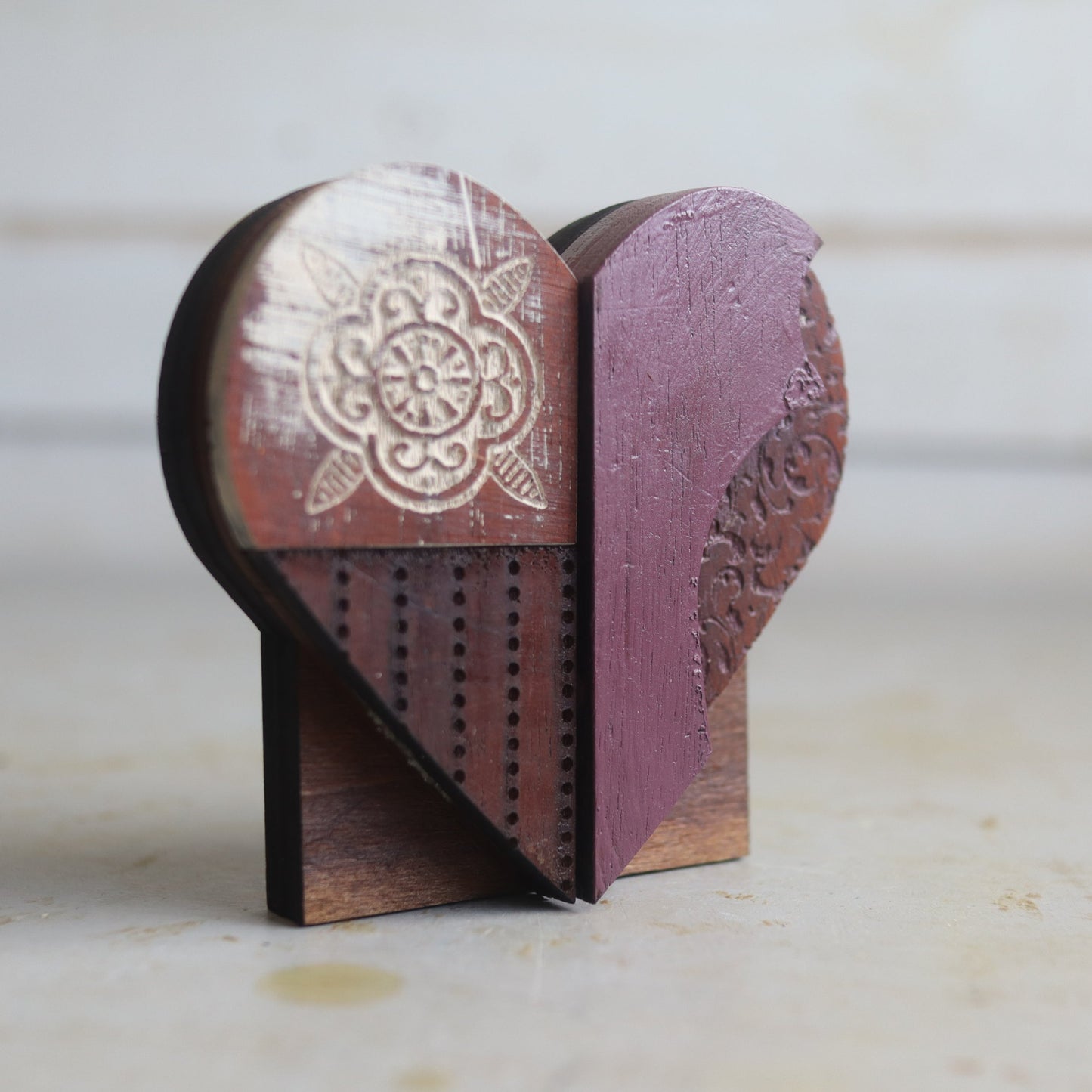 Reclaimed Wooden Heart Emojis