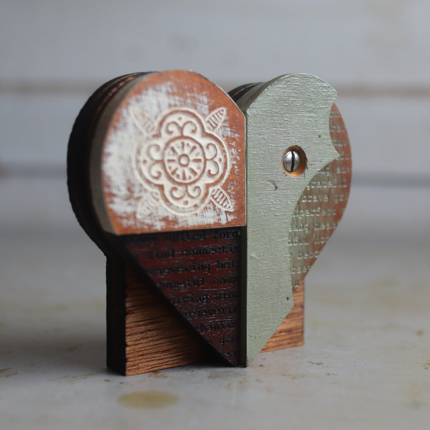 Reclaimed Wooden Heart Emojis