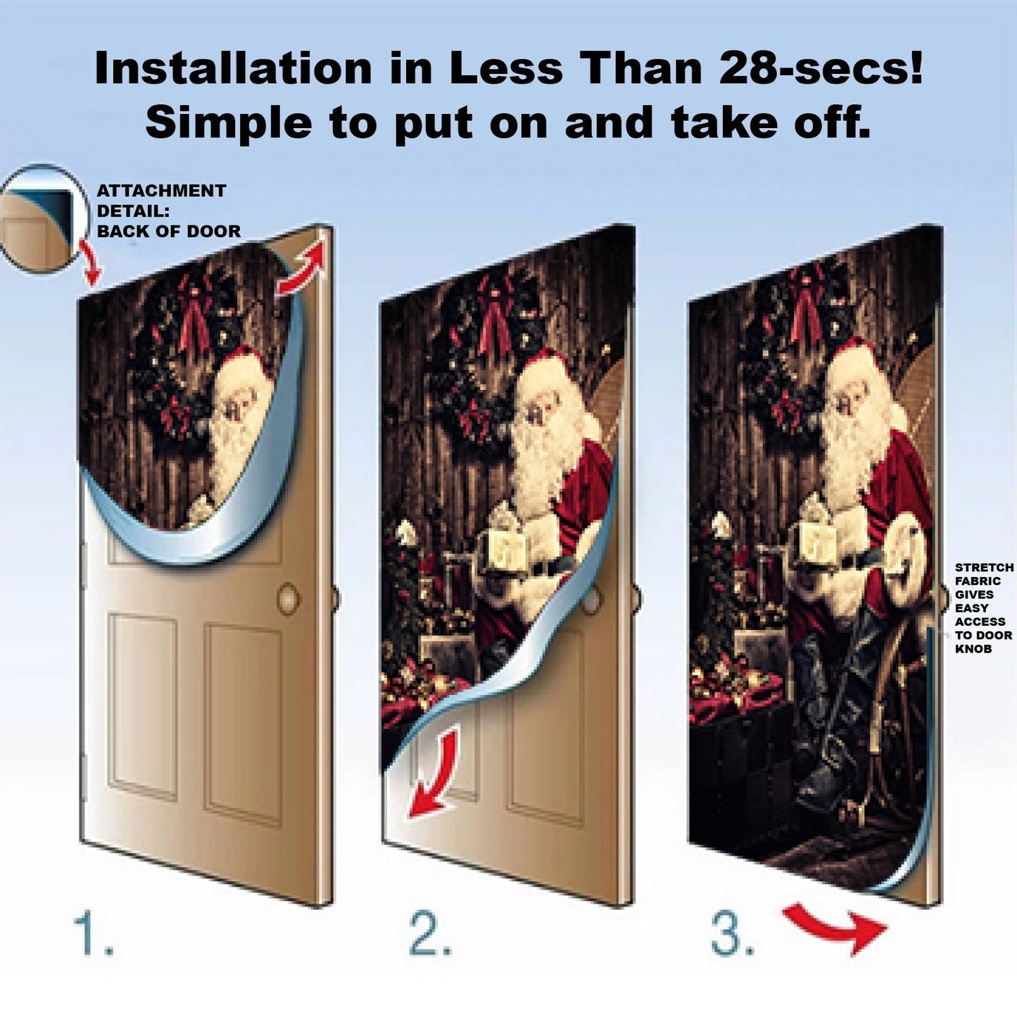 Santa Smiling Door Cover