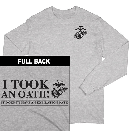 Marines I Took an Oath 2-Sided Long Sleeve Tee