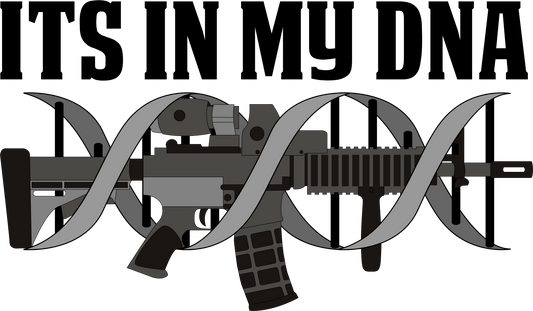 AR15 Owners Essential: 'It's In My DNA' Rifle Sticker - 4 Inches