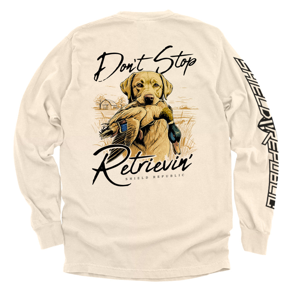 Don't Stop Retrievin Yellow Lab