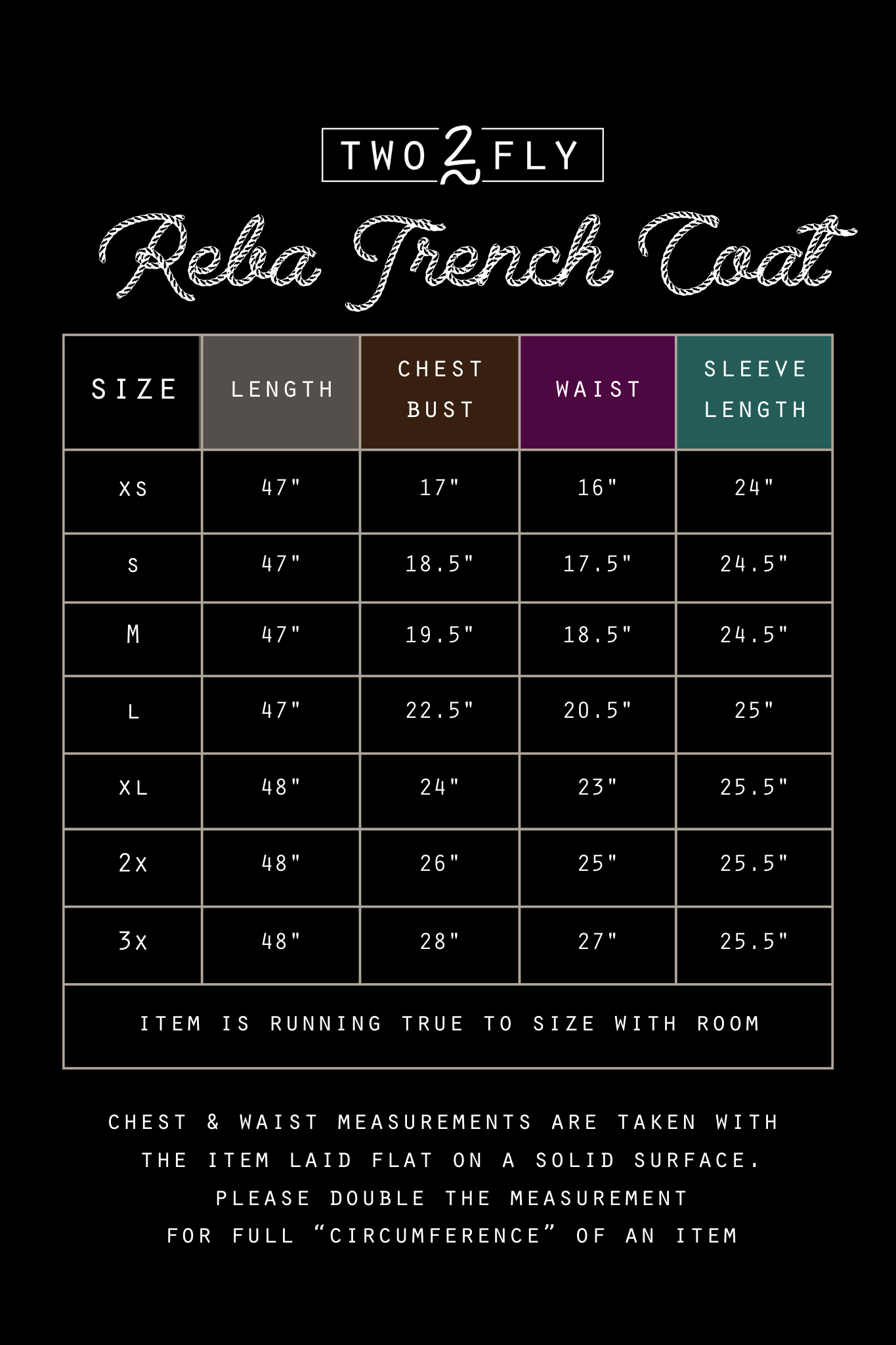 REBA TRENCH COAT [2X-3X ONLY]