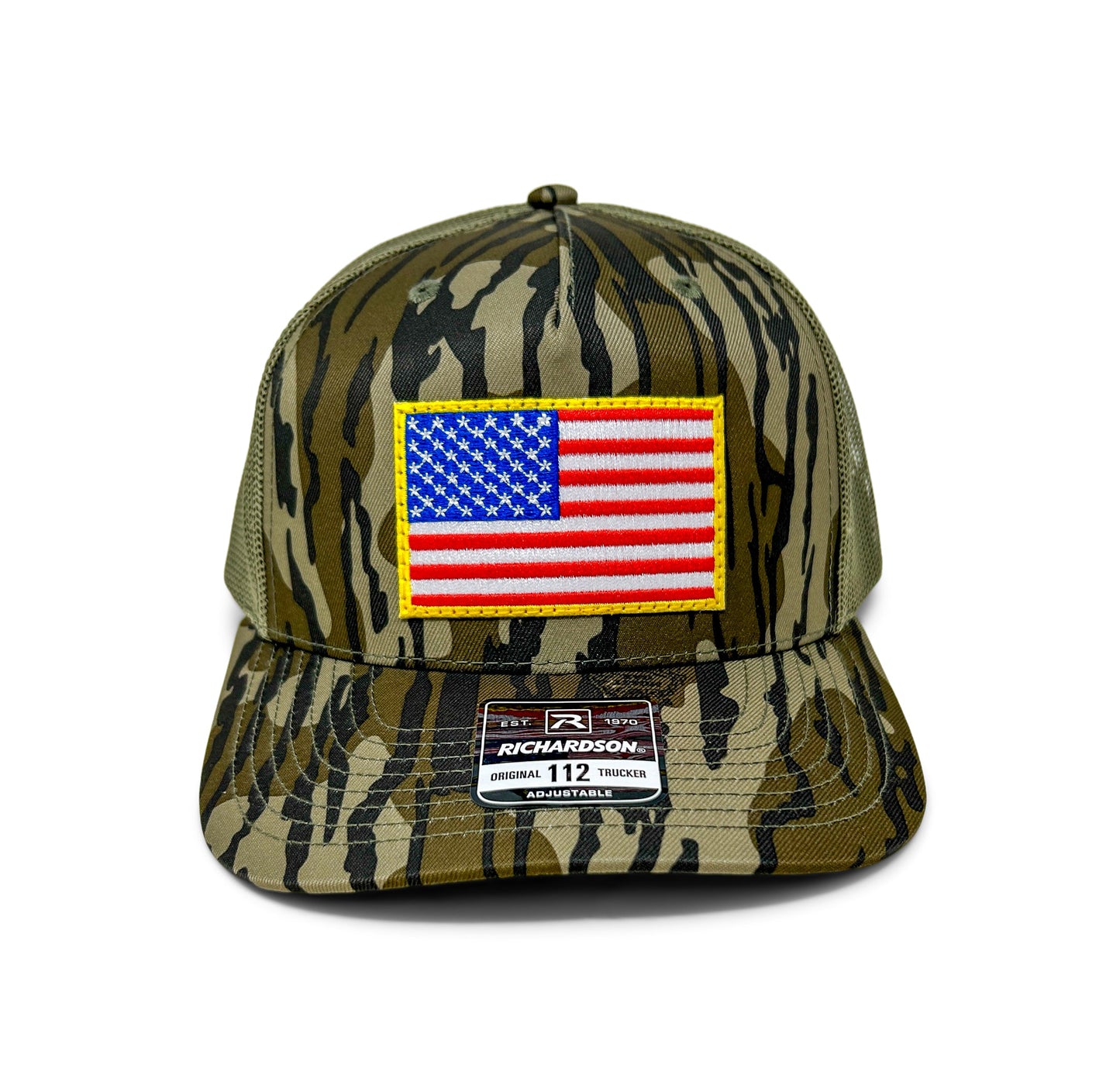 USA Flag Hat | Richardson 112 Duck Camo