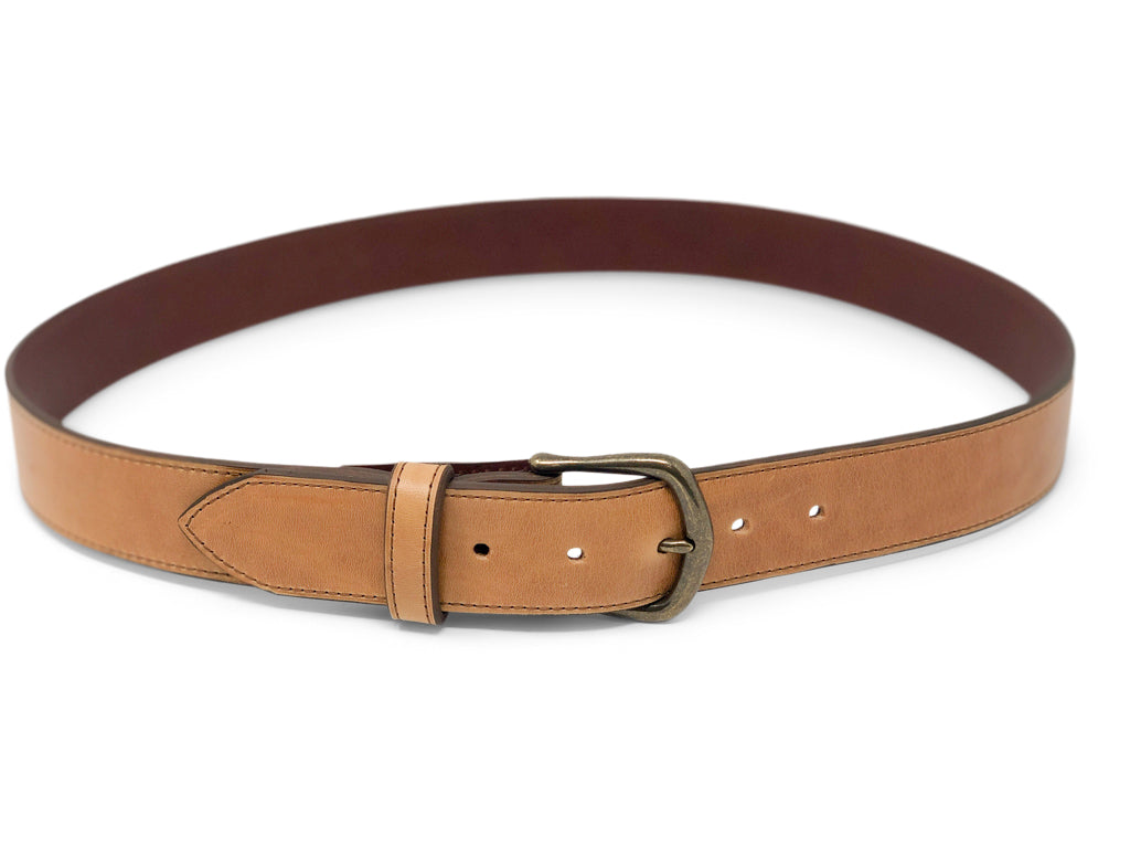 Handmade Leather Belt | Horween Horserump | Natural