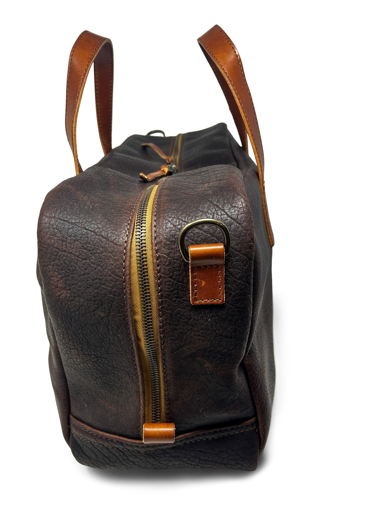 Jack Foster Weekender  | Dark Cognac Shrunken Bison