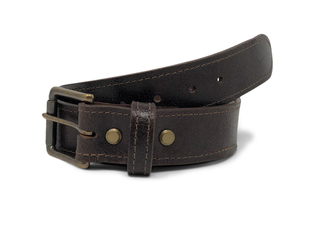 Handmade Leather Belt | Horween Java Waxed Flesh Leather |