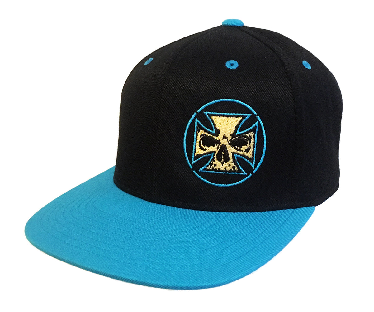 Teal, Black & Gold Flexfit Snapback