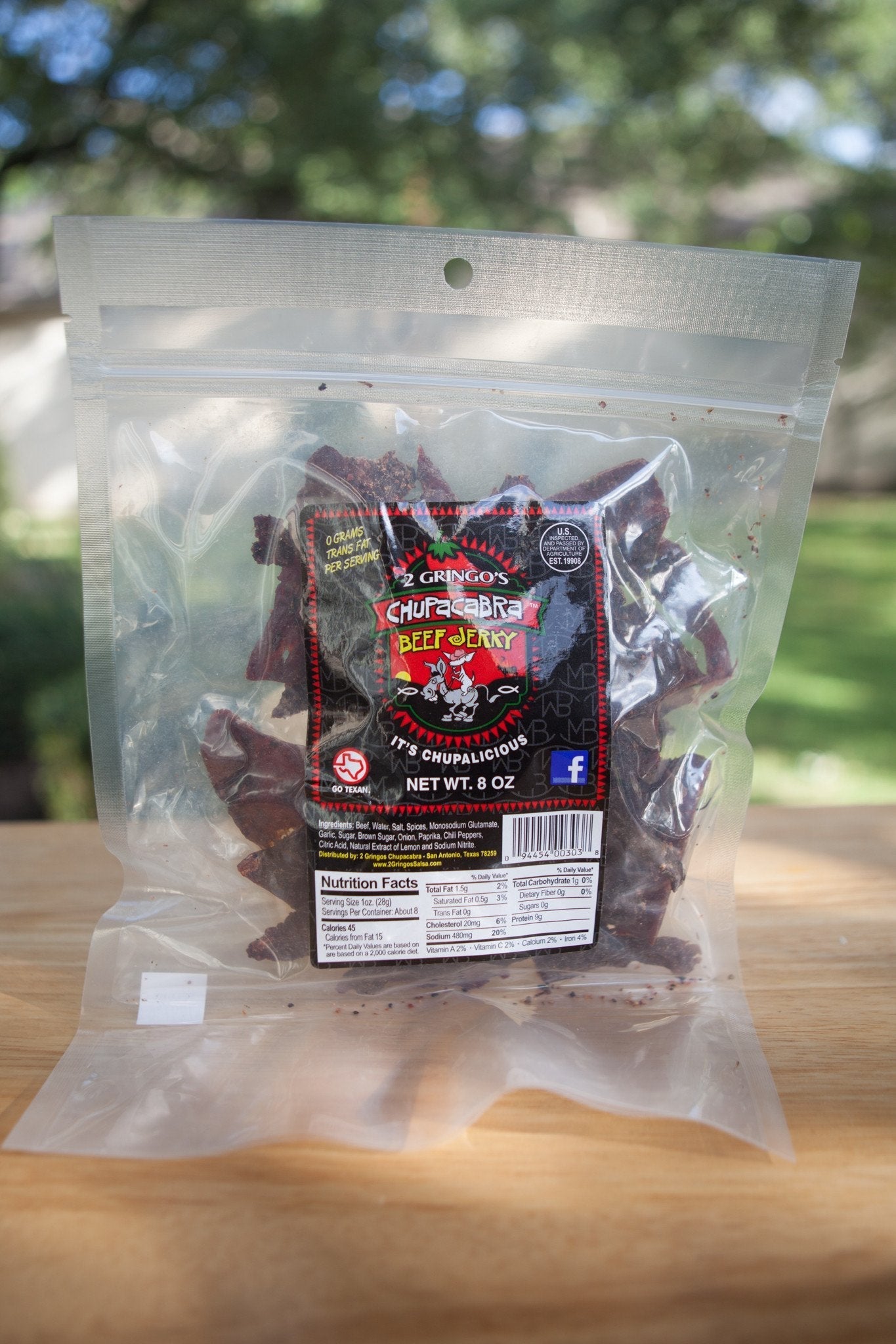 2 GRINGOS CHUPACABRA® BEEF JERKY 8 OZ