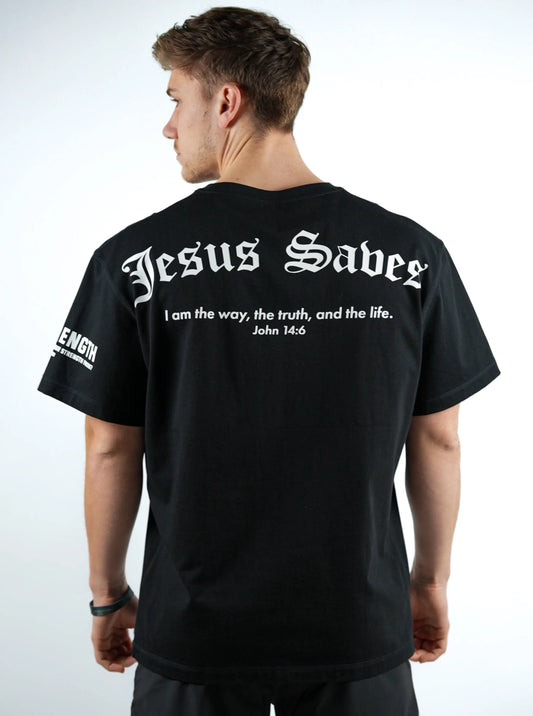 Jesus Saves Oversized Tee