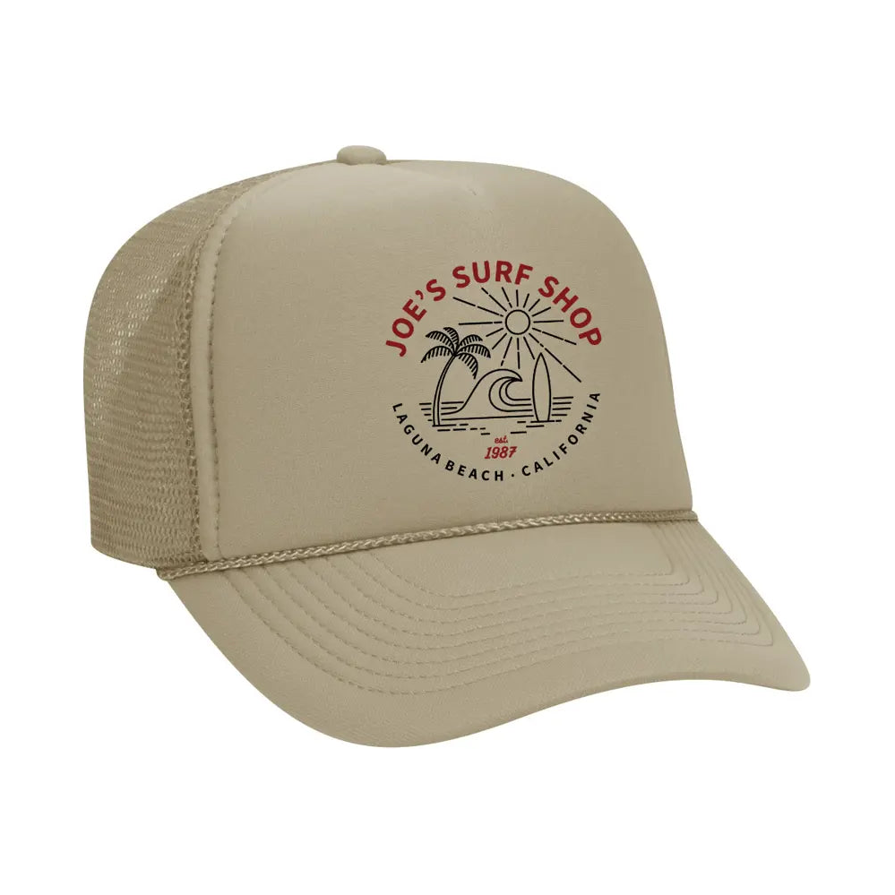 Joe's Surf Shop Beach Life Foam Trucker Hat