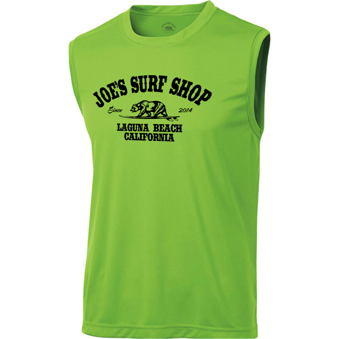 Joe's Surf Shop California Sleeveless Graphic Workout Tee