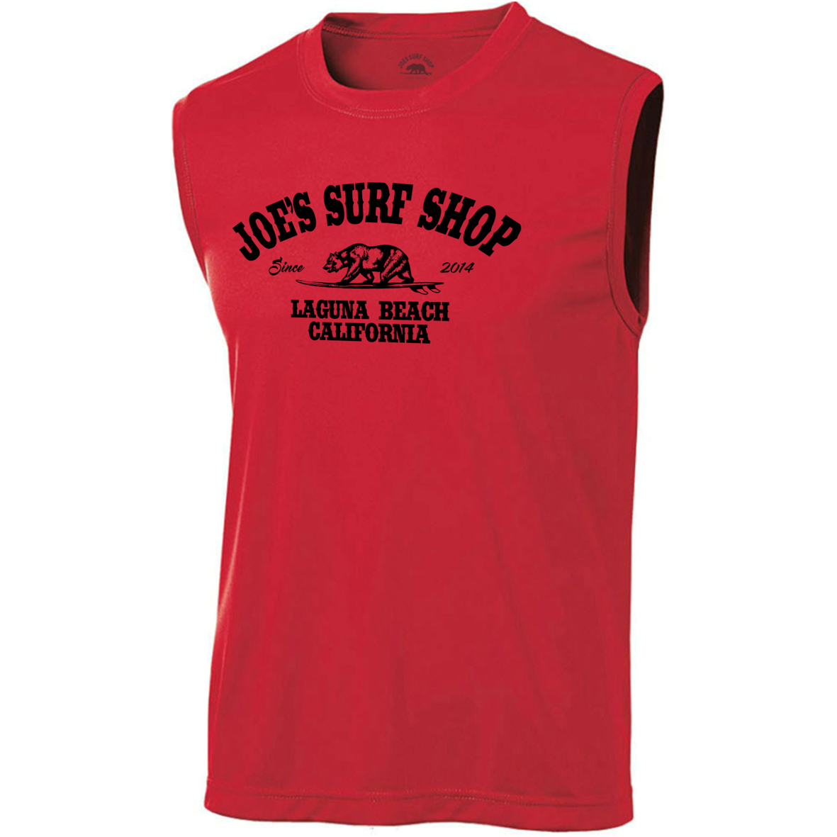 Joe's Surf Shop California Sleeveless Graphic Workout Tee