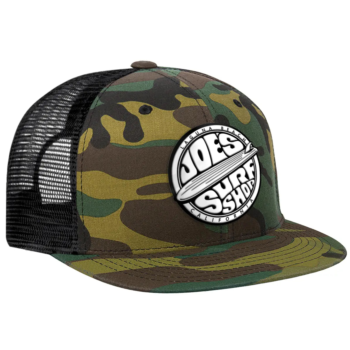 Joe's Surf Shop Fins Up Flat Bill Trucker Hat