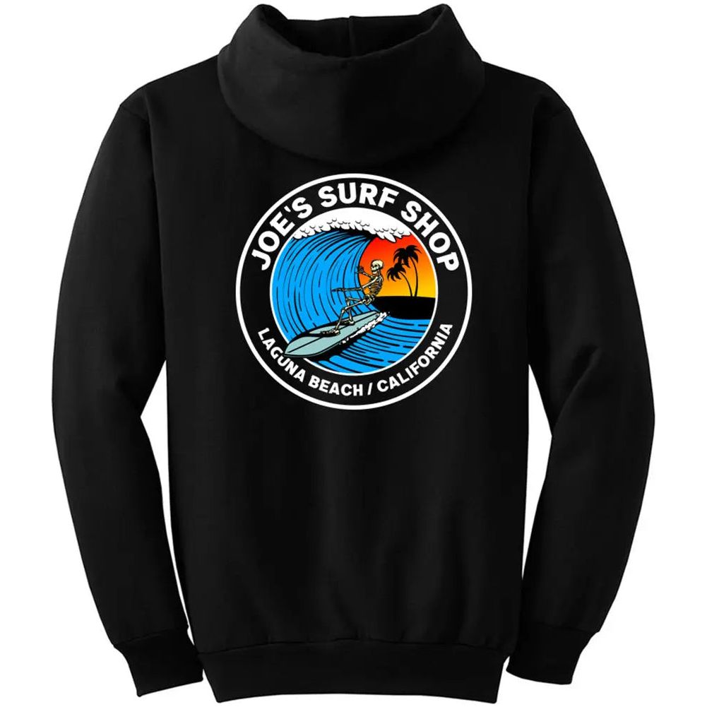 Joe's Surf Shop Skeleton Surfer Hoodie