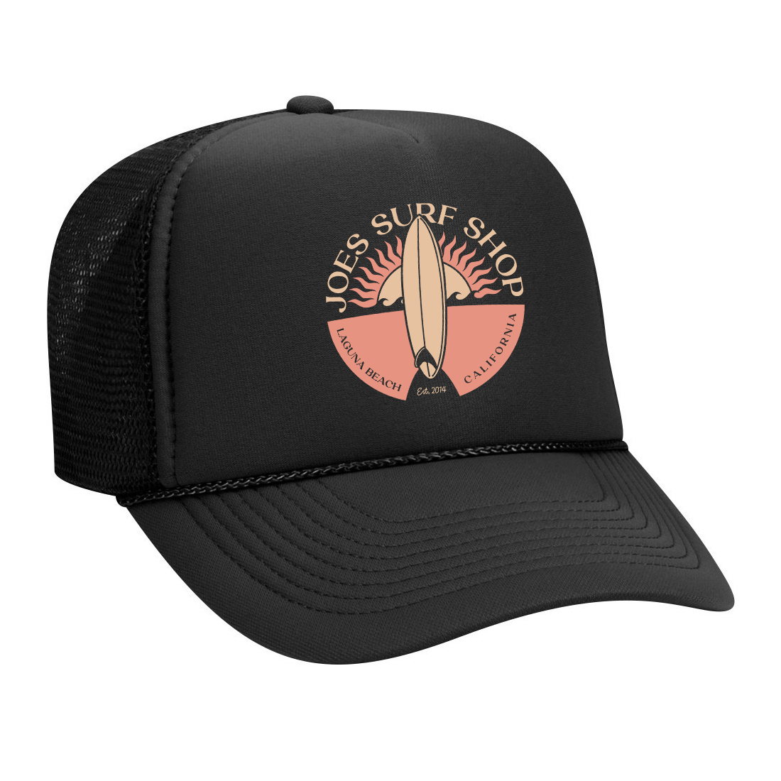 Joe's Surf Shop Sunset Scene Foam Trucker Hat