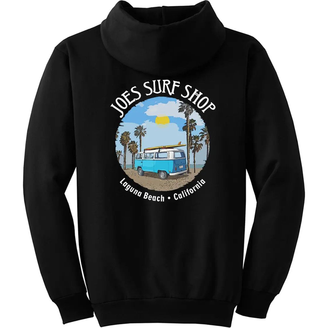 Joe's Surf Shop Surf Bus Beach Hoodie