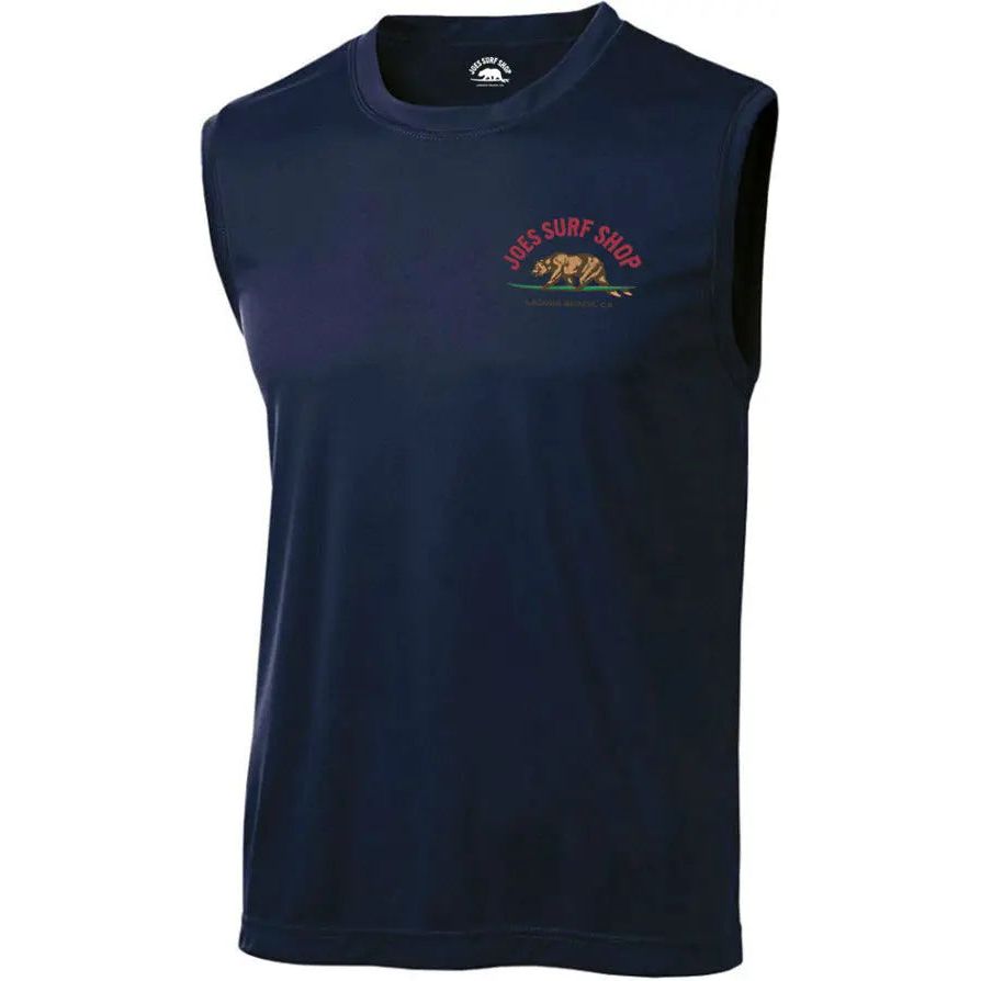 Joe's Surf Shop Surfing Bear Sleeveless Graphic Workout Tee