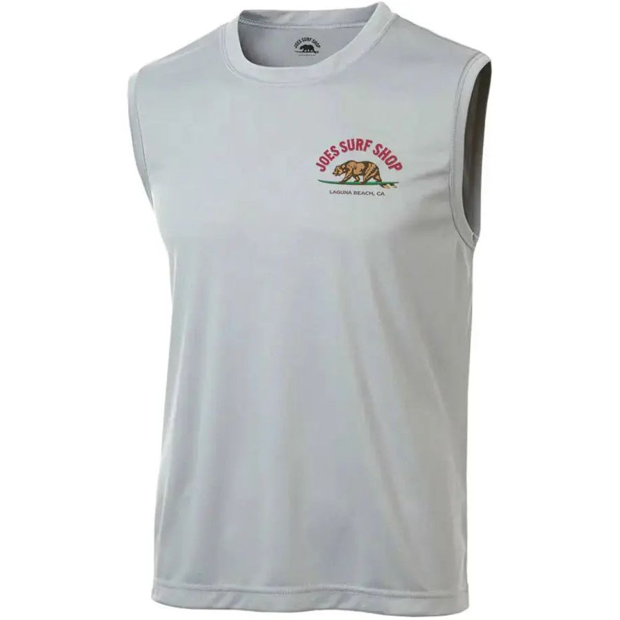 Joe's Surf Shop Surfing Bear Sleeveless Graphic Workout Tee