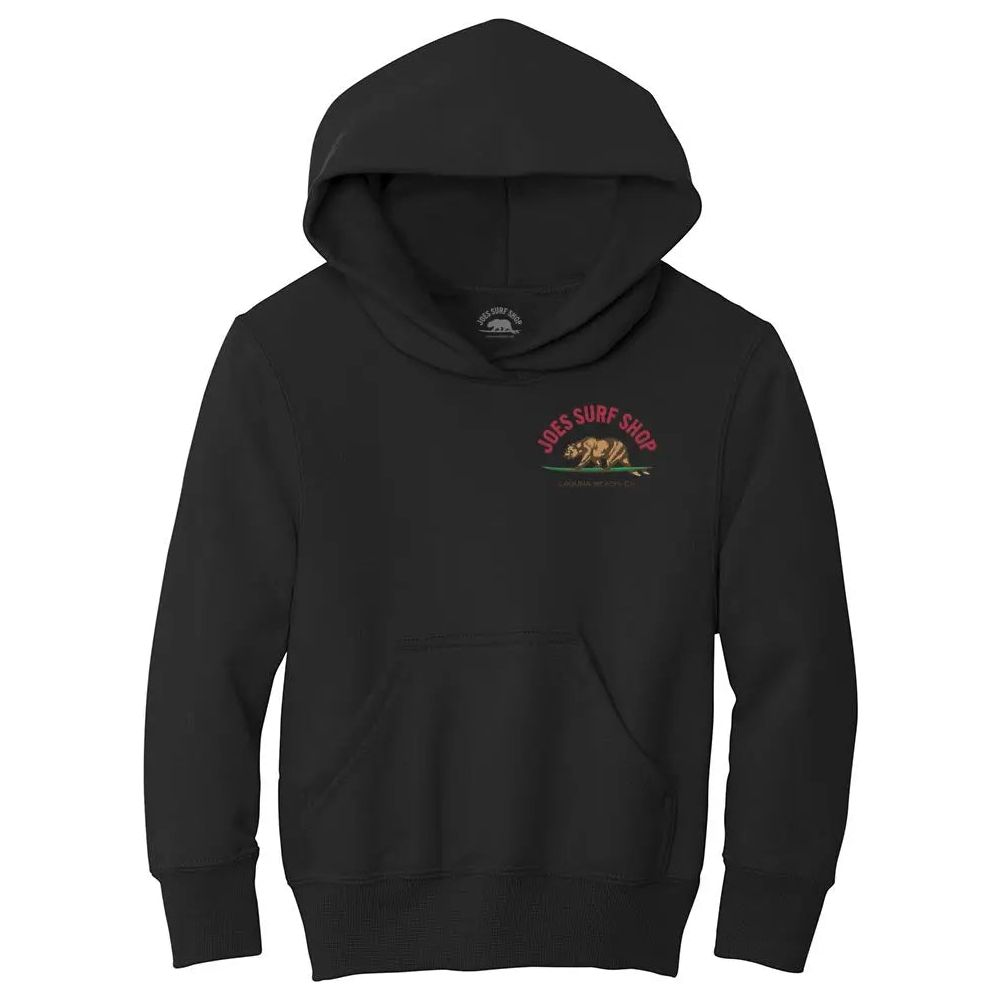 Joe's Surf Shop Surfing Bear Youth Graphic Hoodie