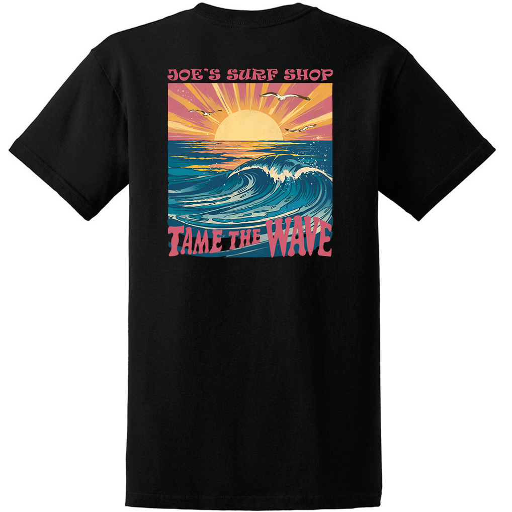 Joe's Surf Shop Tame The Wave Youth T Shirt