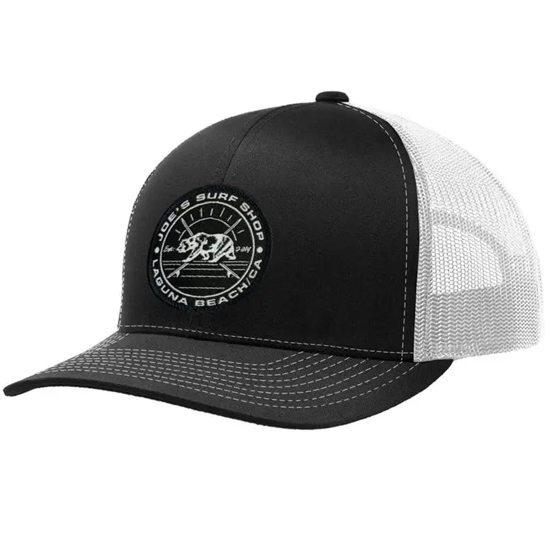 Joe's Surf Shop Vintage Surfing Bear Curved Snapback Cap