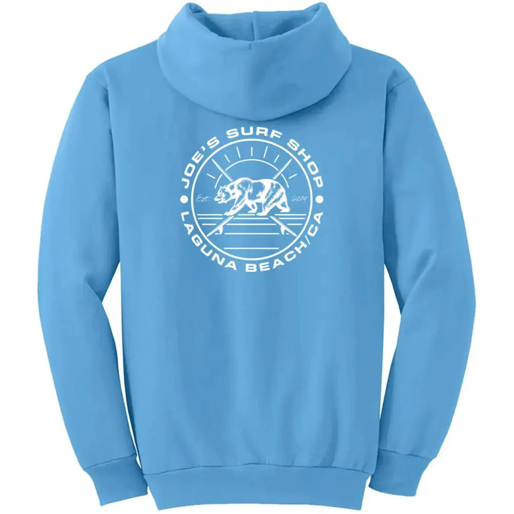 Joe's Surf Shop Vintage Surfing Bear Pullover Hoodie