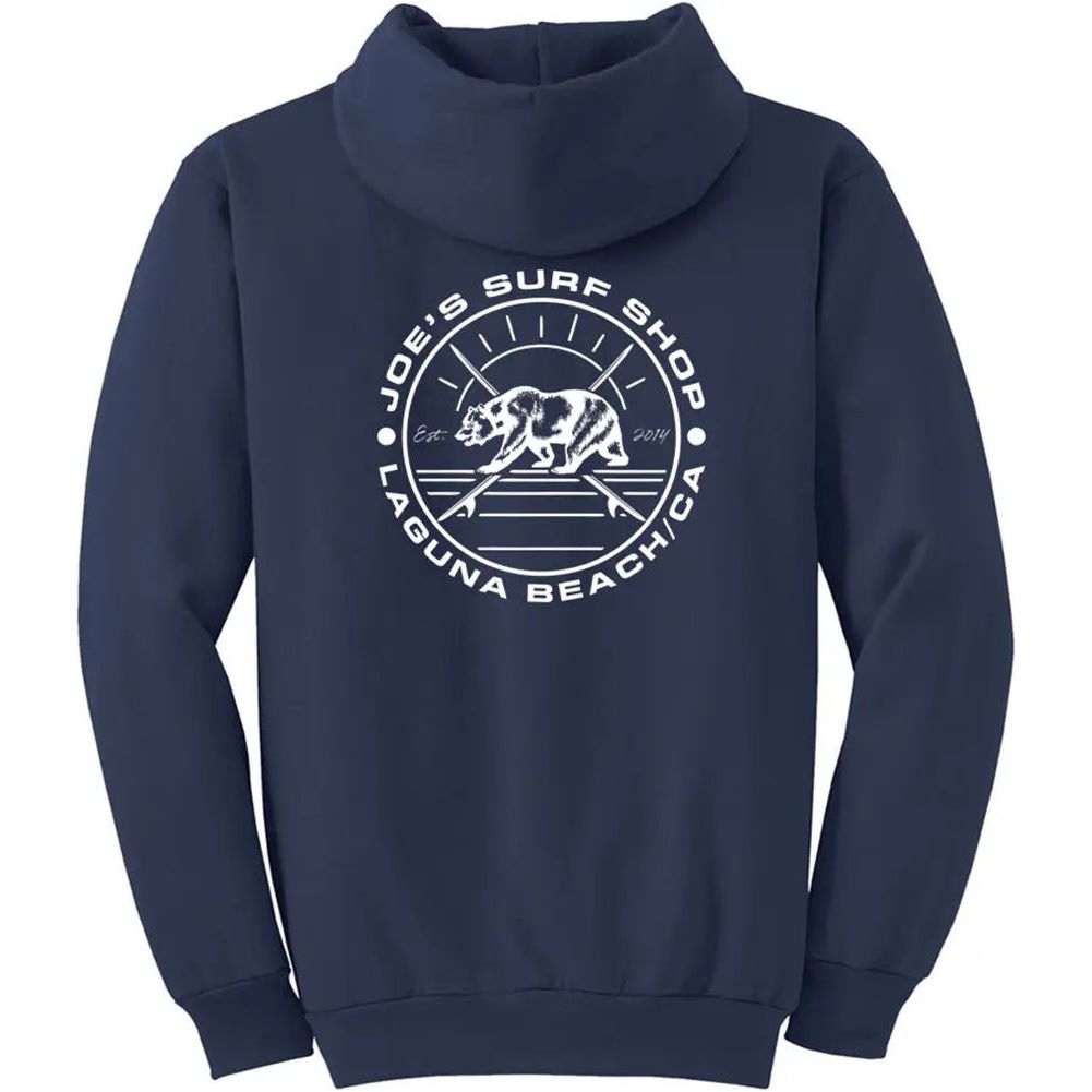 Joe's Surf Shop Vintage Surfing Bear Pullover Hoodie