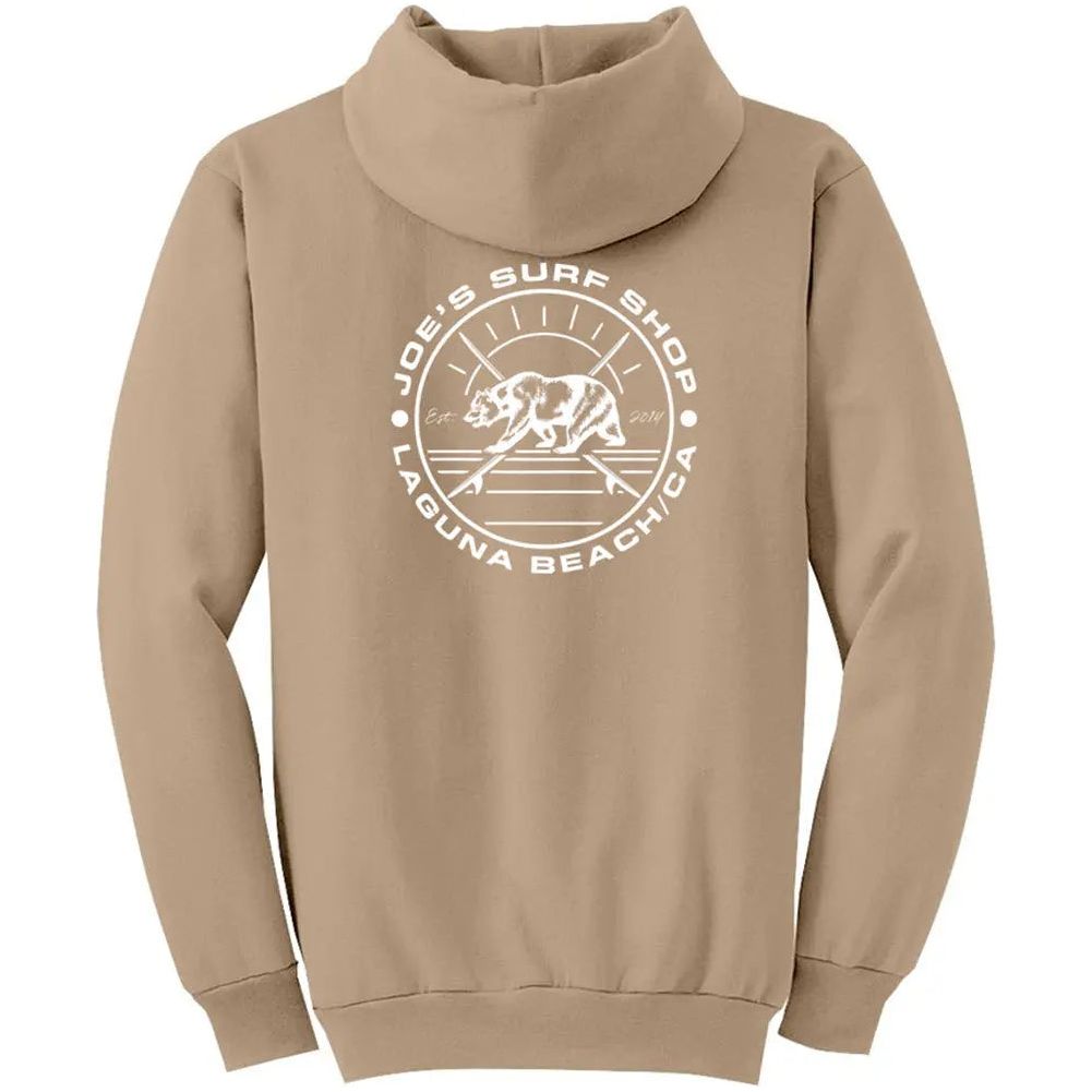 Joe's Surf Shop Vintage Surfing Bear Pullover Hoodie