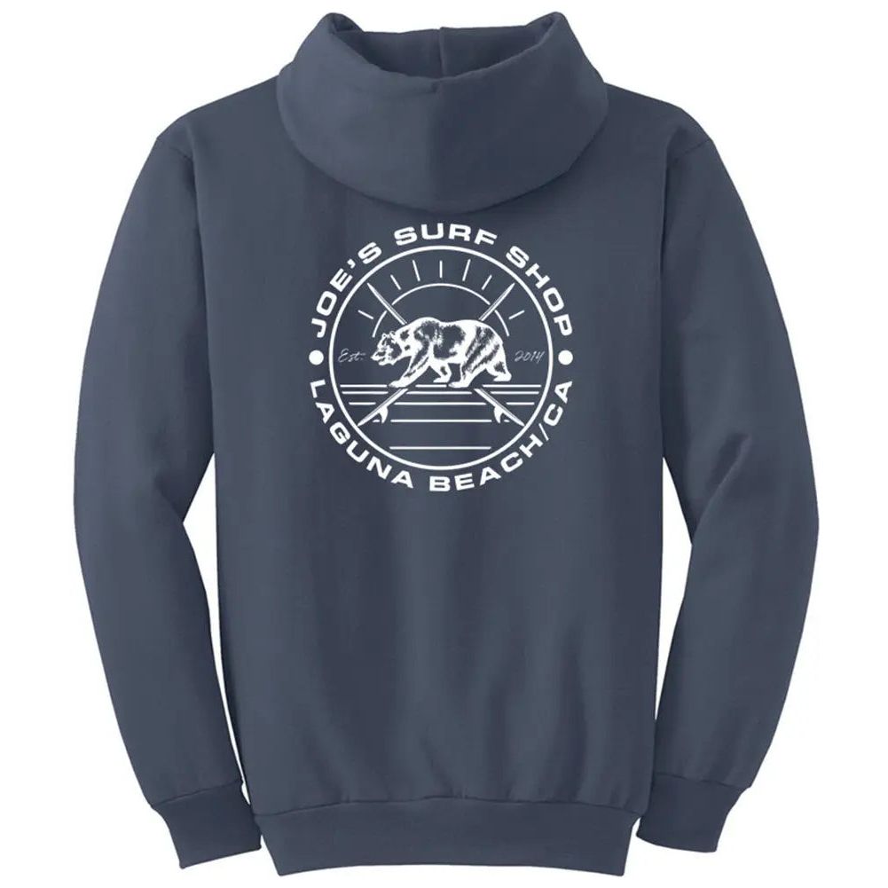 Joe's Surf Shop Vintage Surfing Bear Pullover Hoodie