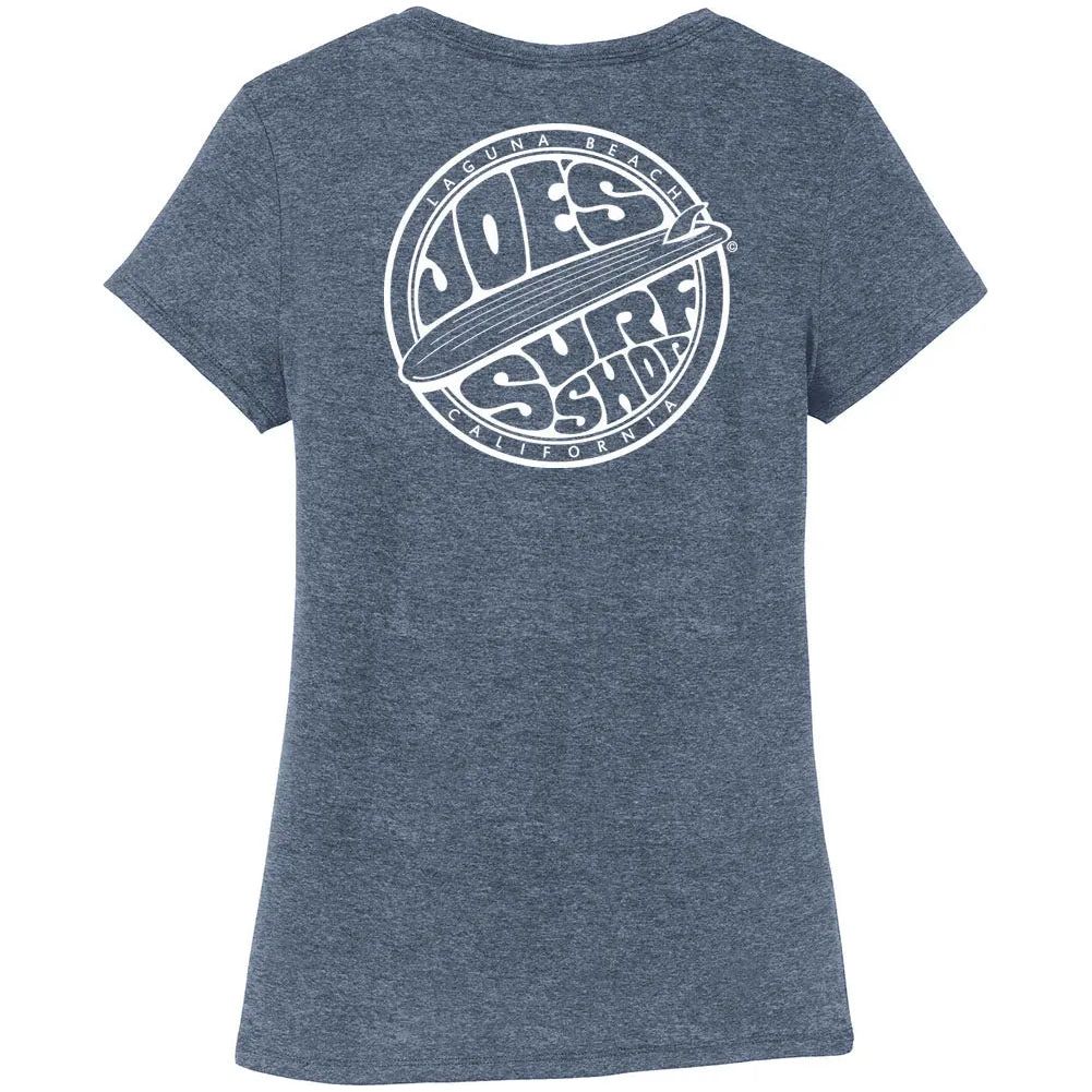 Joe's Surf Shop Women's Fins Up Tri-Blend Tee