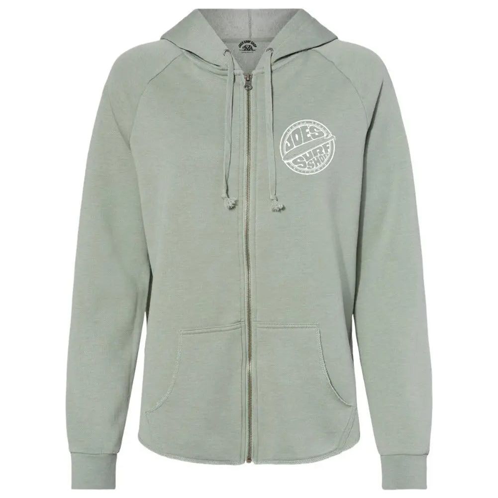 Joe's Surf Shop Fins Up Women's Zip-Up Hoodie