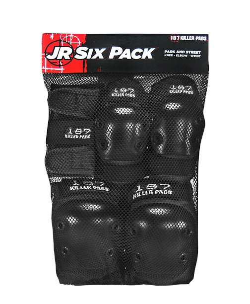 187 Killer Pads 6-Pack Junior Pad Set Combo - Black