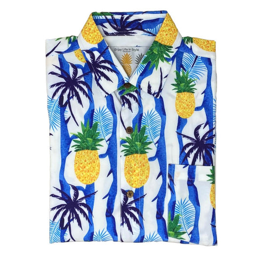 Super Stretch - Jungle Pineapple Hawaiian Shirt