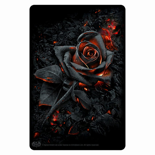 BURNT ROSE - Greet Tin Metal Cards