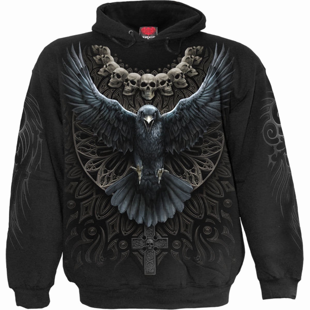 RAVEN SKULL - Hoody Black