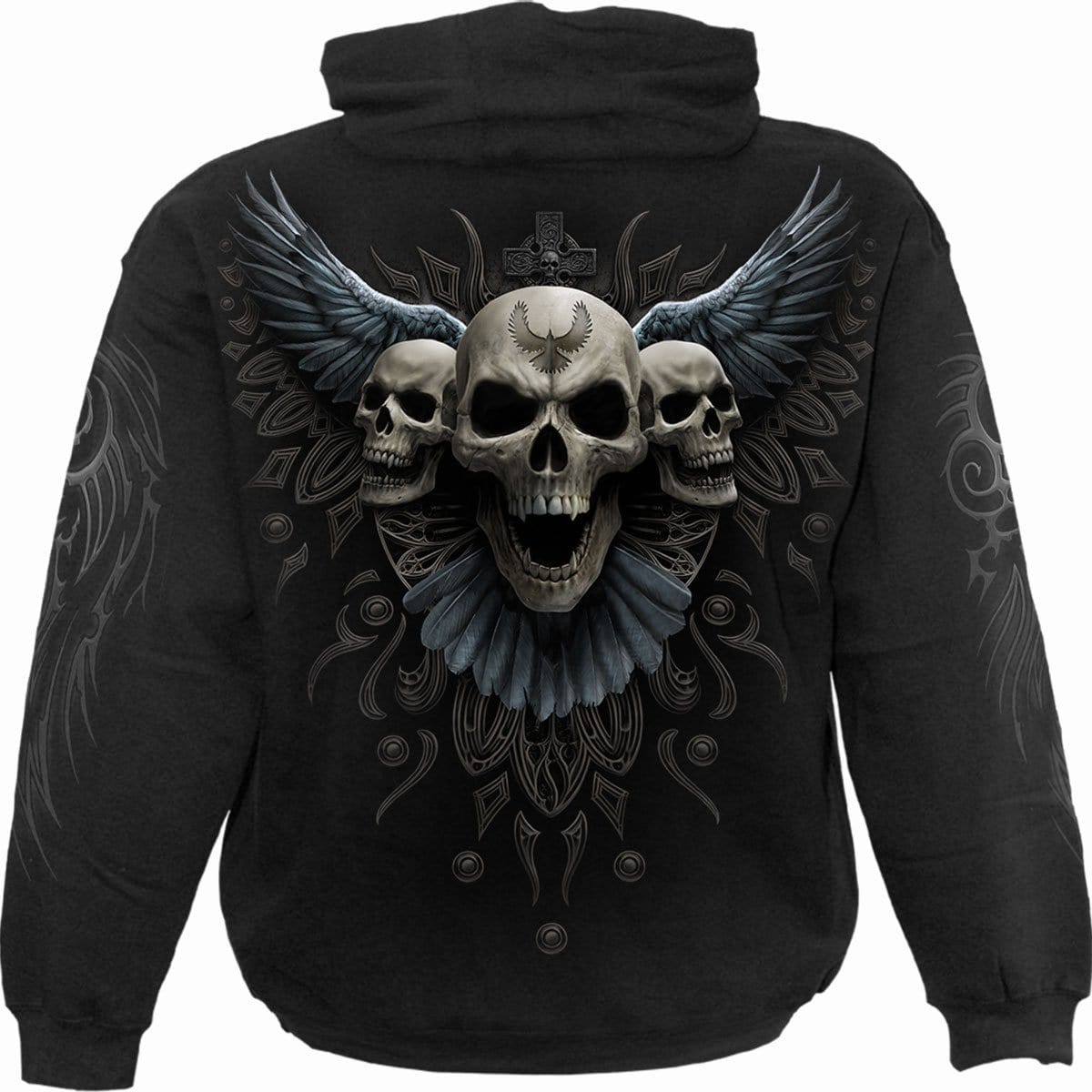 RAVEN SKULL - Hoody Black