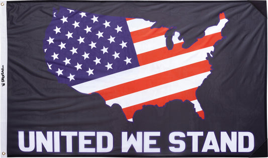 United We Stand American Map Flag