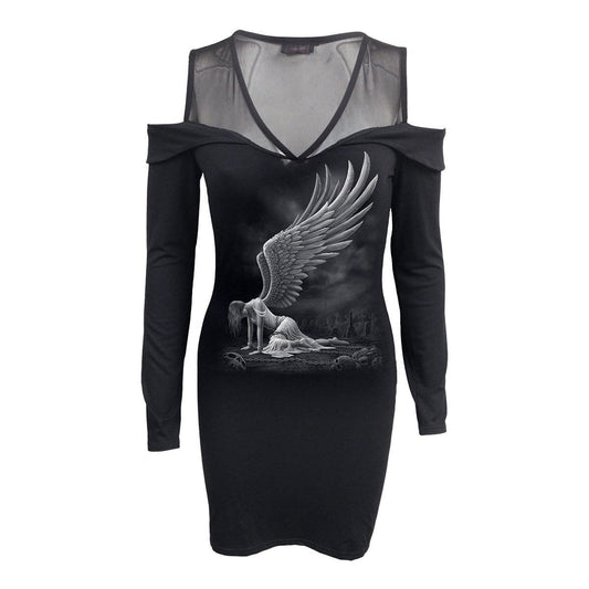 ANGEL - 2in1 Fine Mesh Shoulder Dress