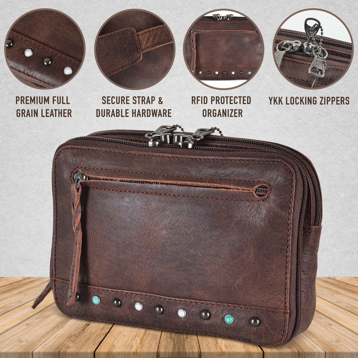 Concealed Carry Kailey Leather Purse Pack by Lady Conceal