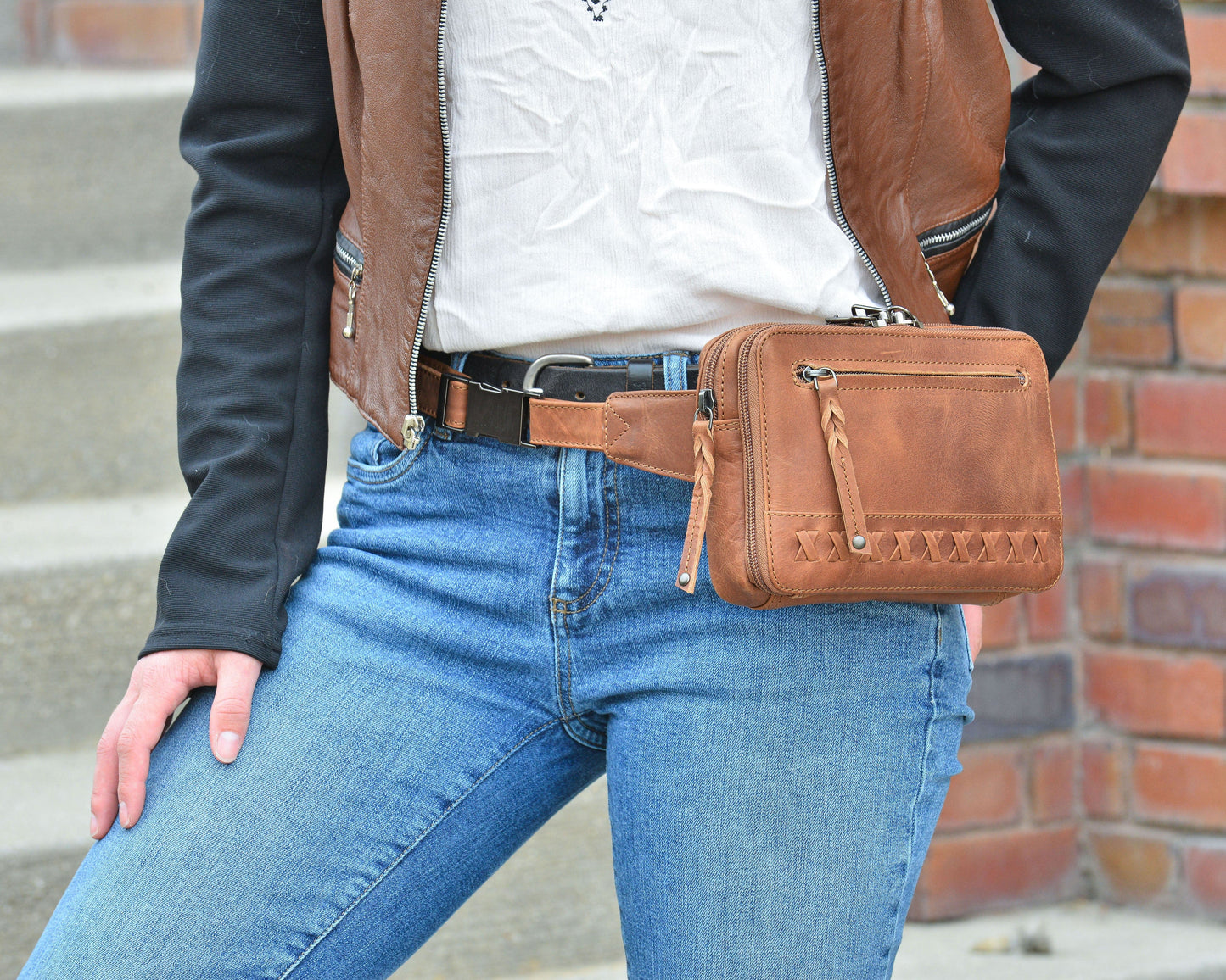 Concealed Carry Kailey Leather Purse Pack by Lady Conceal