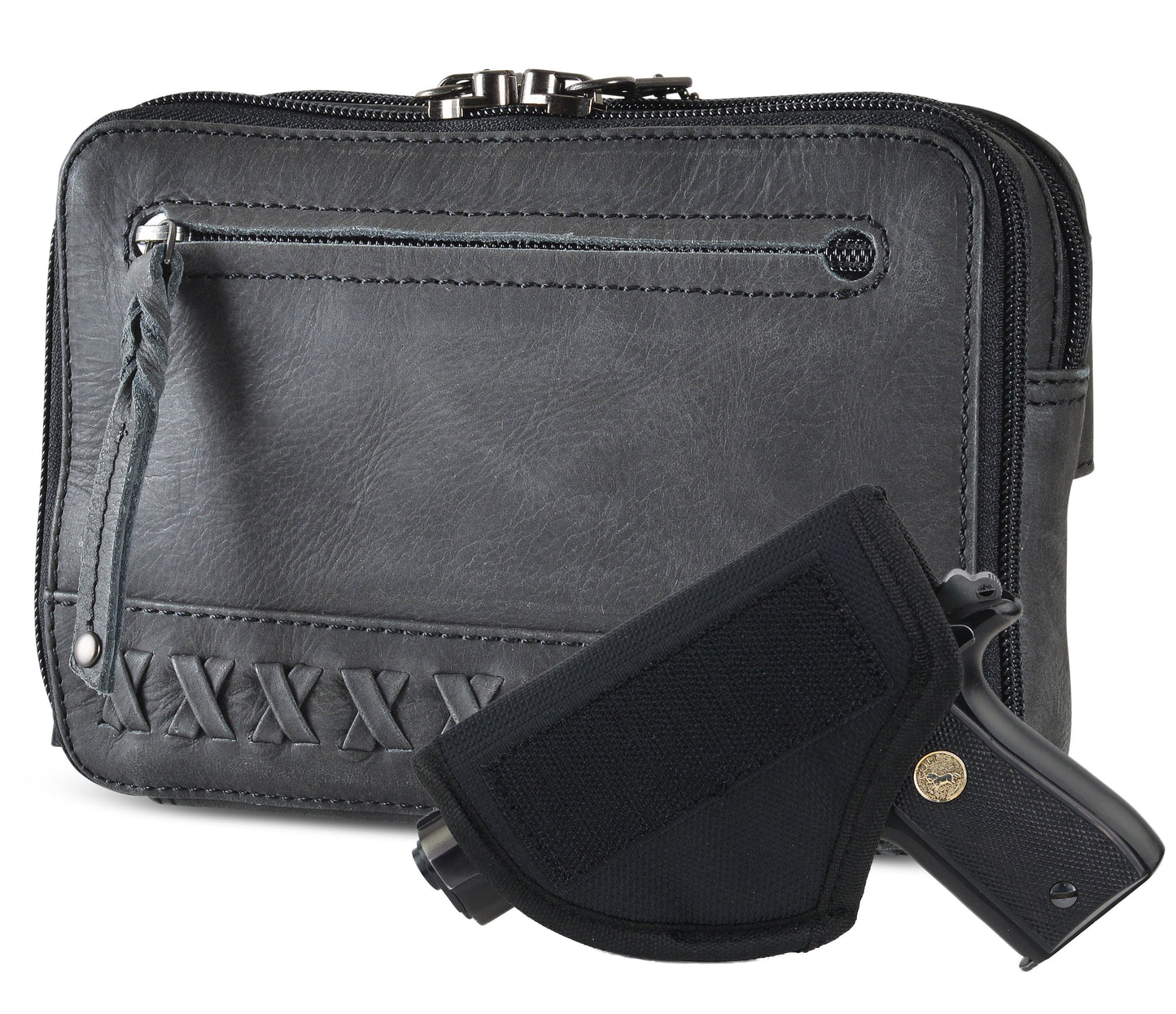 Concealed Carry Kailey Leather Purse Pack by Lady Conceal