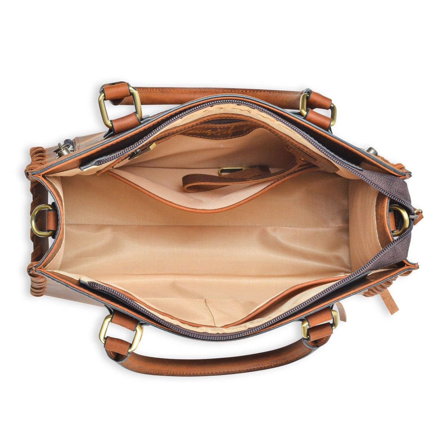 Concealed Carry Emma Leather Satchel by Lady Conceal